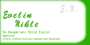 evelin mikle business card